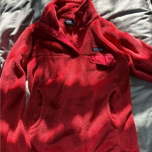 Patagonia fleece quarter zip - red - size S